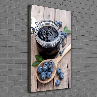 Cuadro moderno en lienzo resistente uv vertical Mermelada de arándanos