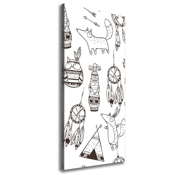 Fotografía en lienzo vertical origen indio