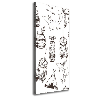 Fotografía en lienzo vertical origen indio