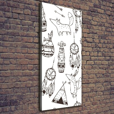 Fotografía en lienzo vertical origen indio