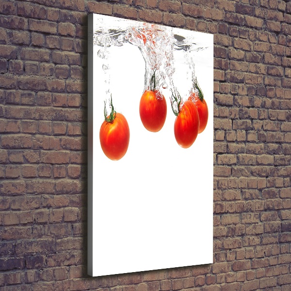 Impresión en lienzo vertical Tomates bajo el agua