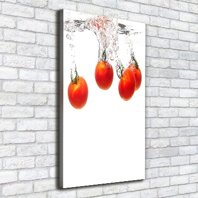 Impresión en lienzo vertical Tomates bajo el agua