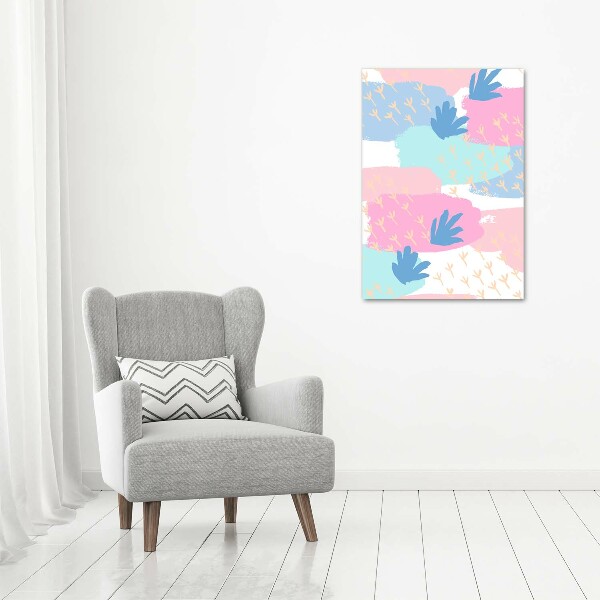 Cuadro canvas decorativo para salón vertical Manchas de colores