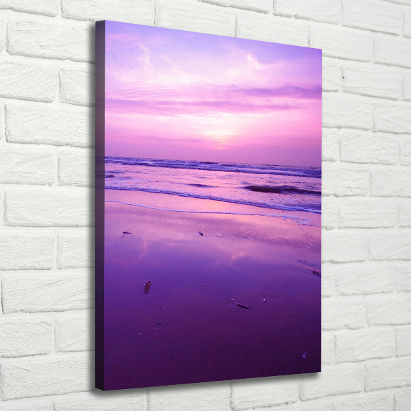 Impresión en lienzo vertical Mar al atardecer