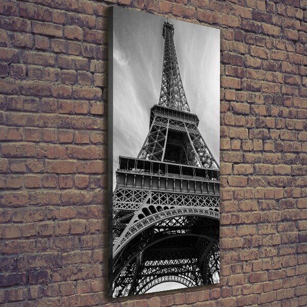 Cuadro canvas decorativo para salón vertical Torre Eiffel de París
