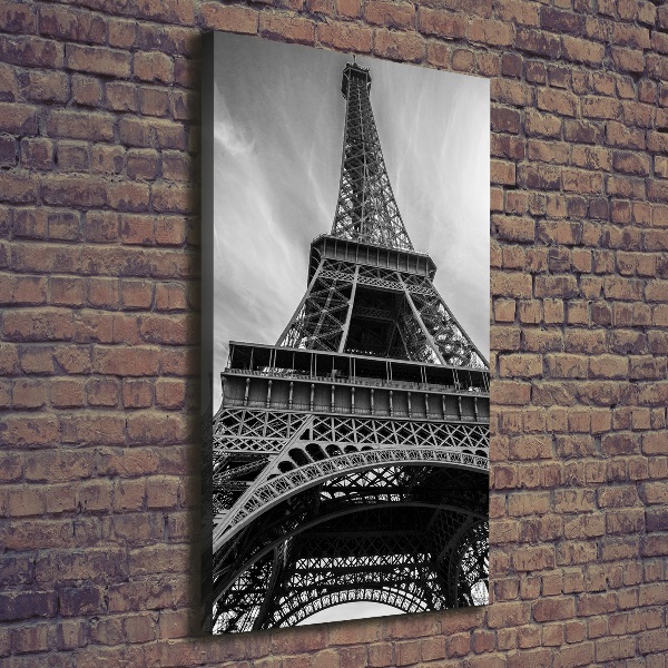 Cuadro canvas decorativo para salón vertical Torre Eiffel de París