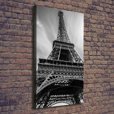 Cuadro canvas decorativo para salón vertical Torre Eiffel de París