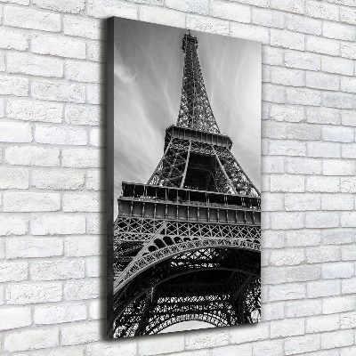 Cuadro canvas decorativo para salón vertical Torre Eiffel de París