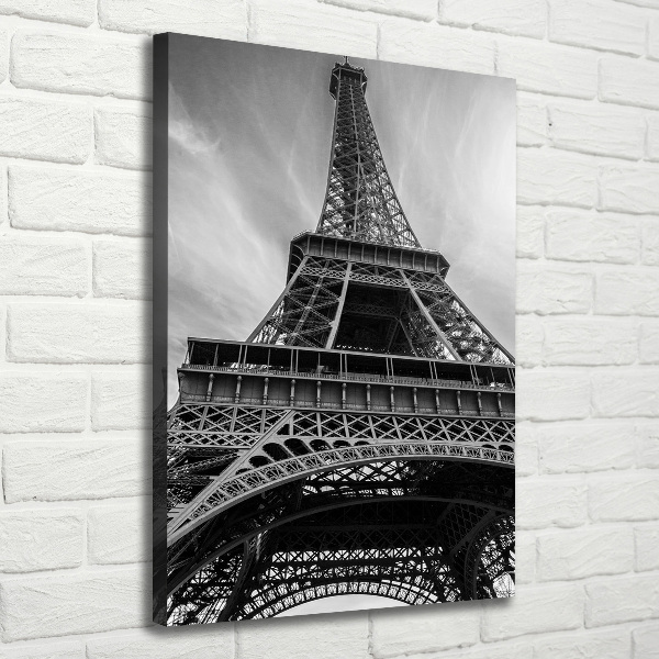 Cuadro canvas decorativo para salón vertical Torre Eiffel de París