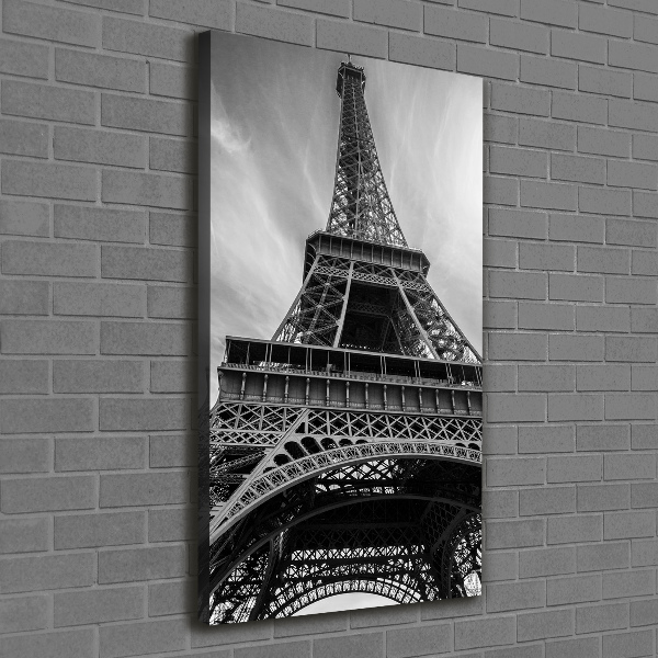 Cuadro canvas decorativo para salón vertical Torre Eiffel de París