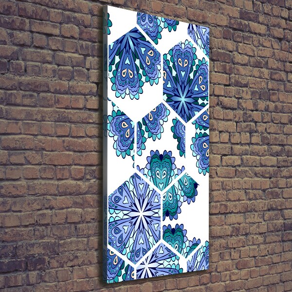 Cuadro canvas decorativo para salón vertical Elementos del mandala