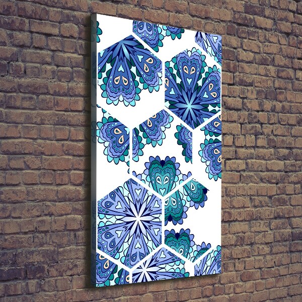 Cuadro canvas decorativo para salón vertical Elementos del mandala