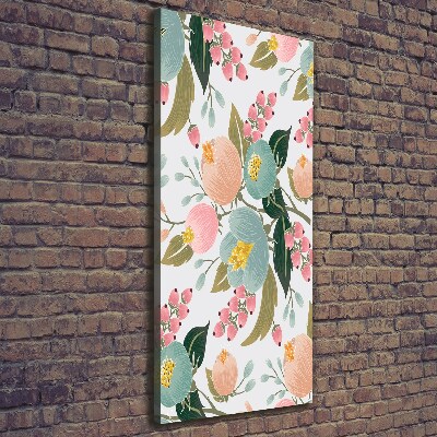 Fotografía en lienzo vertical flores de primavera