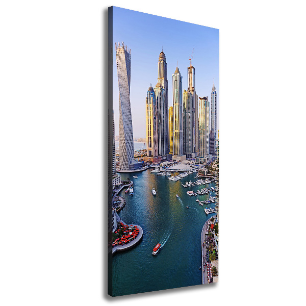 Cuadro moderno en lienzo resistente uv vertical Dubai Creek