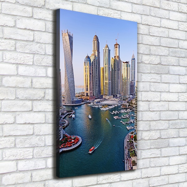 Cuadro moderno en lienzo resistente uv vertical Dubai Creek