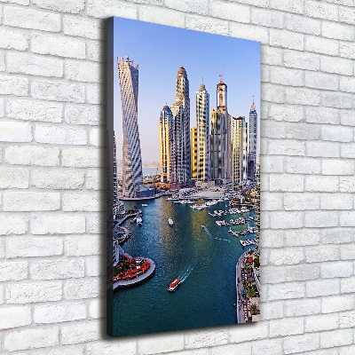 Cuadro moderno en lienzo resistente uv vertical Dubai Creek
