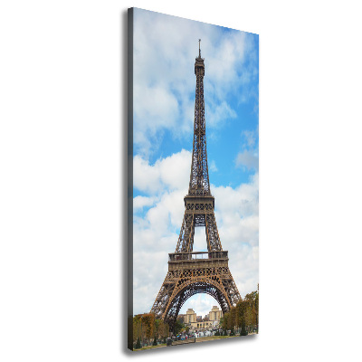 Cuadro canvas decorativo para salón vertical Torre Eiffel de París