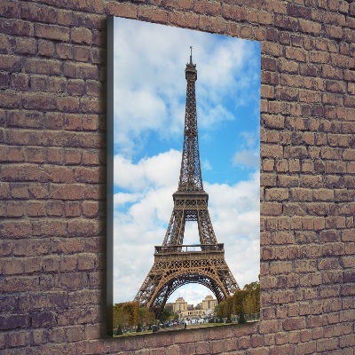Cuadro canvas decorativo para salón vertical Torre Eiffel de París