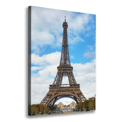 Cuadro canvas decorativo para salón vertical Torre Eiffel de París