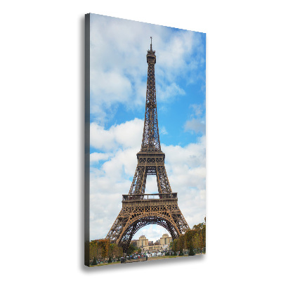 Cuadro canvas decorativo para salón vertical Torre Eiffel de París