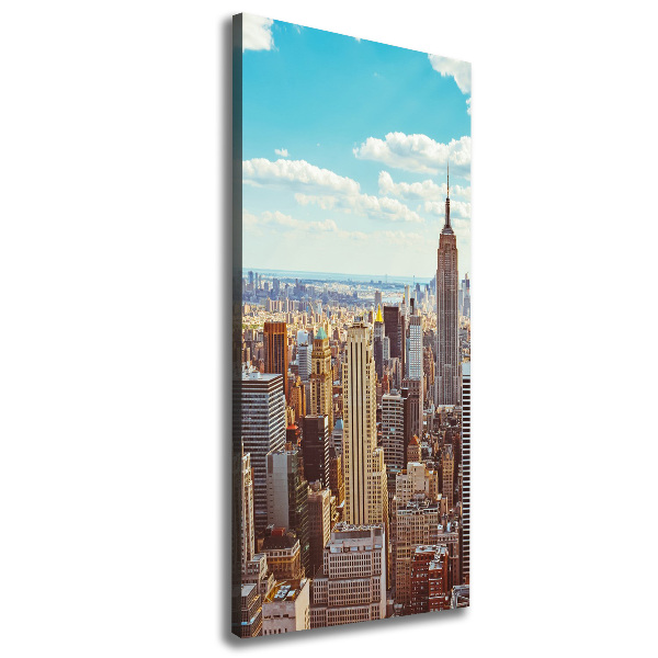 Cuadro moderno en lienzo resistente uv vertical Vista aérea de Nueva York