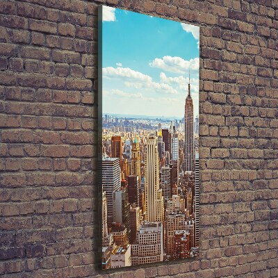 Cuadro moderno en lienzo resistente uv vertical Vista aérea de Nueva York