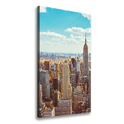 Cuadro moderno en lienzo resistente uv vertical Vista aérea de Nueva York
