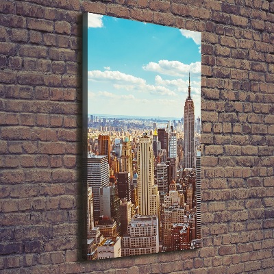 Cuadro moderno en lienzo resistente uv vertical Vista aérea de Nueva York