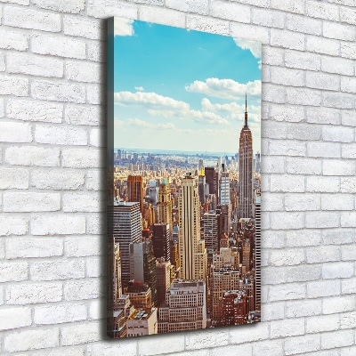 Cuadro moderno en lienzo resistente uv vertical Vista aérea de Nueva York