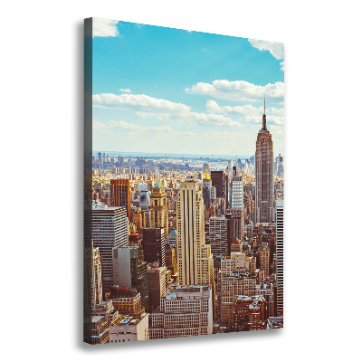 Cuadro moderno en lienzo resistente uv vertical Vista aérea de Nueva York