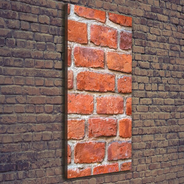 Cuadro moderno en lienzo resistente uv vertical pared de ladrillos