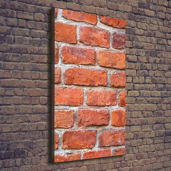 Cuadro moderno en lienzo resistente uv vertical pared de ladrillos