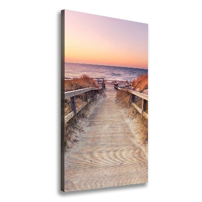 Impresión en lienzo vertical Camino a la playa