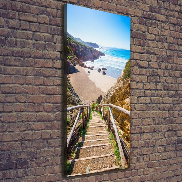 Fotografía en lienzo vertical Camino a la playa