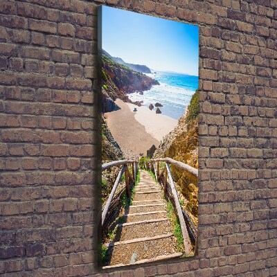Fotografía en lienzo vertical Camino a la playa