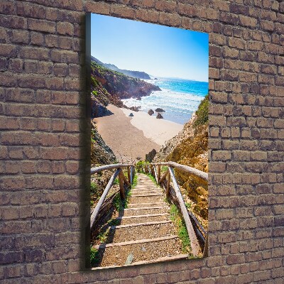 Fotografía en lienzo vertical Camino a la playa