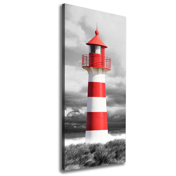 Cuadro canvas decorativo para salón vertical Faro