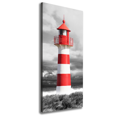 Cuadro canvas decorativo para salón vertical Faro