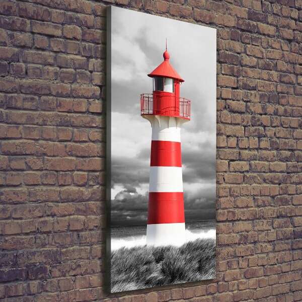 Cuadro canvas decorativo para salón vertical Faro