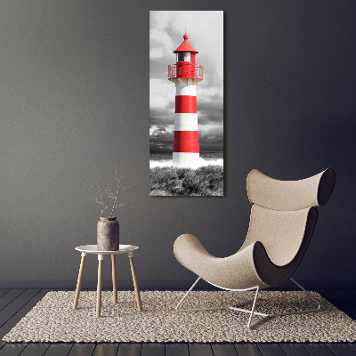 Cuadro canvas decorativo para salón vertical Faro