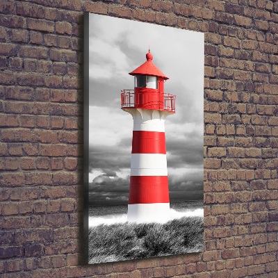 Cuadro canvas decorativo para salón vertical Faro