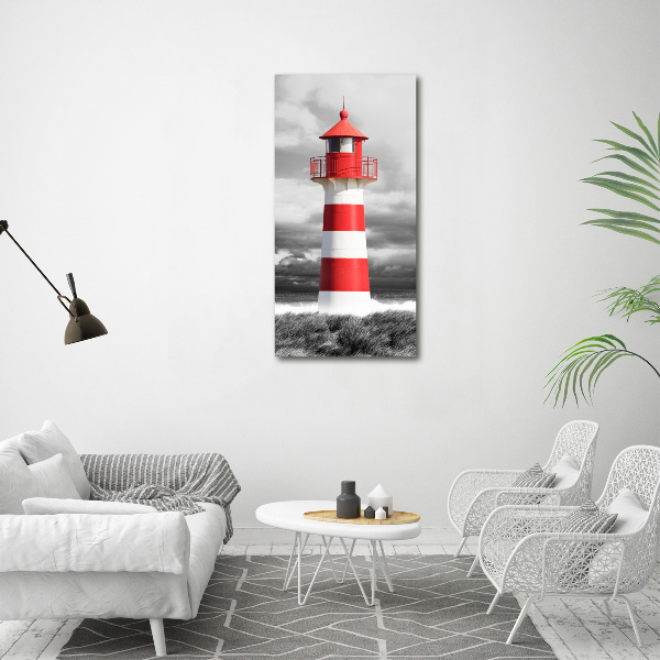 Cuadro canvas decorativo para salón vertical Faro