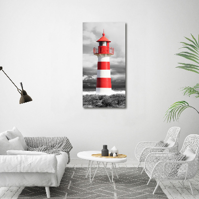 Cuadro canvas decorativo para salón vertical Faro