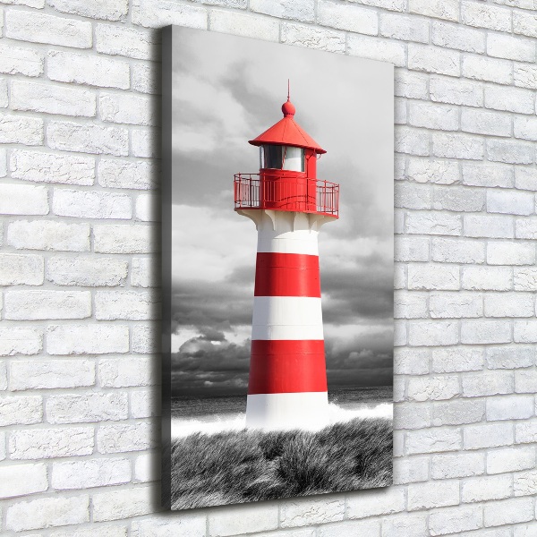 Cuadro canvas decorativo para salón vertical Faro