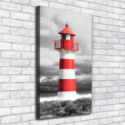Cuadro canvas decorativo para salón vertical Faro