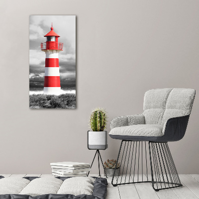 Cuadro canvas decorativo para salón vertical Faro
