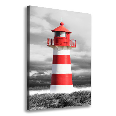 Cuadro canvas decorativo para salón vertical Faro