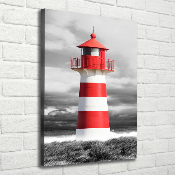 Cuadro canvas decorativo para salón vertical Faro