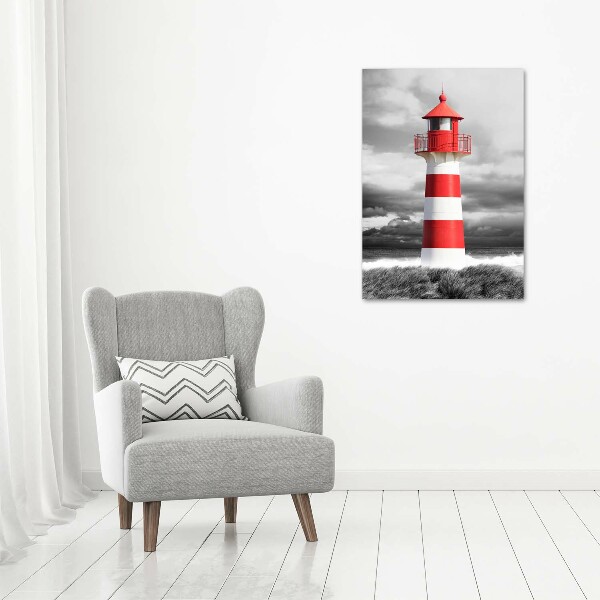 Cuadro canvas decorativo para salón vertical Faro