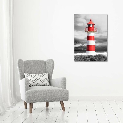 Cuadro canvas decorativo para salón vertical Faro